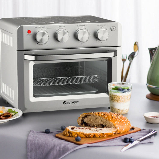 Costway 19 Qt Dehydrate Convection Air Fryer Toaster Oven with 5 Accessories