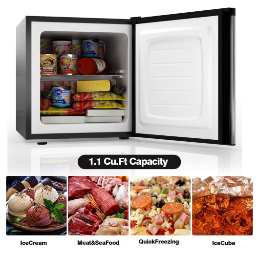 Costway 1.1 Cubic Feet Compact Single Door Mini Upright Freezer