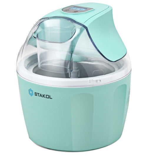 Costway 1.5 Quart Green Automatic Ice Cream Maker Freezer Dessert Machine