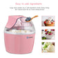 Costway 1.5 Quart Pink Automatic Ice Cream Maker Freezer Dessert Machine