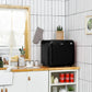 Costway 1.6 Cubic Feet Black Compact Refrigerator with Reversible Door