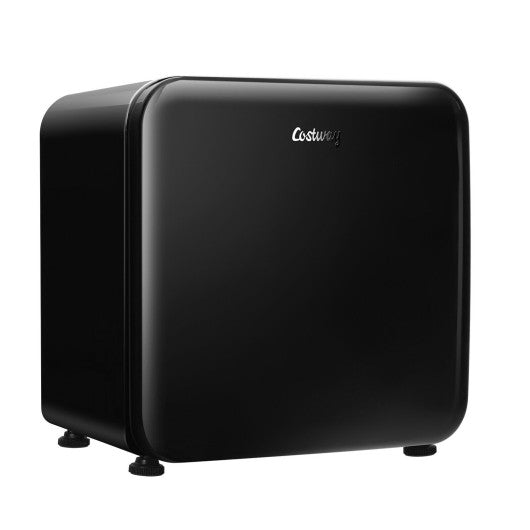 Costway 1.6 Cubic Feet Black Compact Refrigerator with Reversible Door
