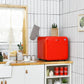 Costway 1.6 Cubic Feet Red Compact Refrigerator with Reversible Door
