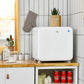 Costway 1.6 Cubic Feet White Compact Refrigerator with Reversible Door