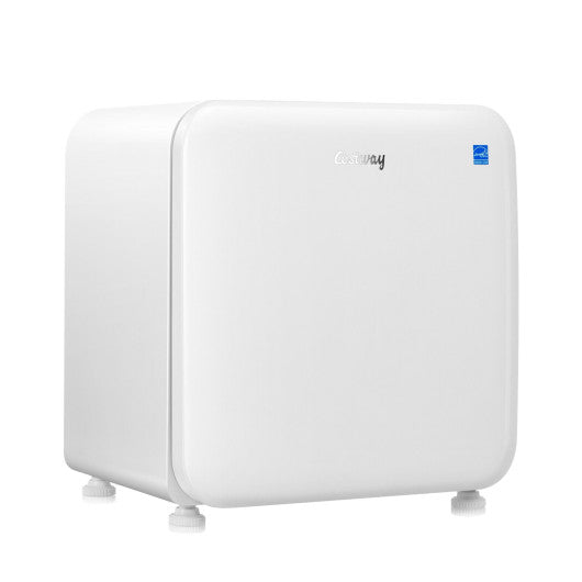 Costway 1.6 Cubic Feet White Compact Refrigerator with Reversible Door