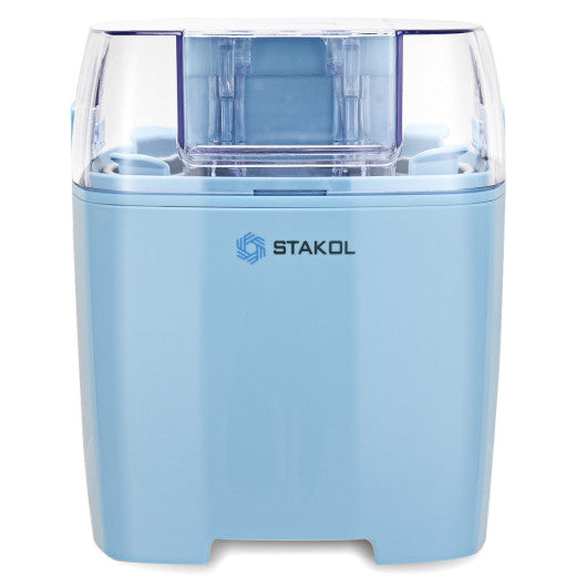 Costway 1.6 Quart Blue Automatic Ice Cream Maker Freezer Dessert Machine