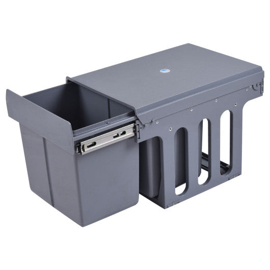 Costway 2 Compartment Pull Out Recycling Waste Bin
