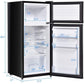 Costway 2 Doors Black Cold-rolled Sheet Compact Refrigerator