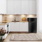 Costway 2 Doors Black Cold-rolled Sheet Compact Refrigerator