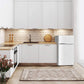 Costway 2 Doors White Cold-rolled Sheet Compact Refrigerator