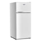 Costway 2 Doors White Cold-rolled Sheet Compact Refrigerator
