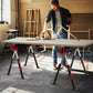 Costway 2-Pack Red Folding Sawhorses with Supporting Arms