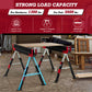 Costway 2-Pack Red Folding Sawhorses with Supporting Arms