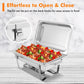 Costway 2 Packs Chafing 9 Quart Stainless Rectangular Chafer Buffet