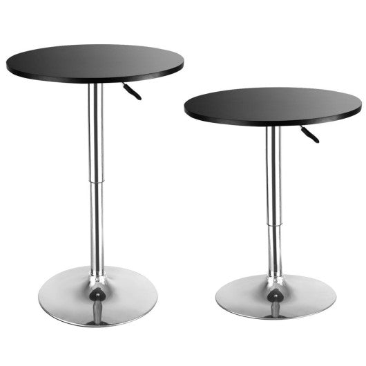 Costway 2 Piece Height Adjustable Round Bar Tables