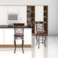 Costway 2 Pieces 30" 360 Degree Brown Swivel Bar Stools with Leather Padded Seat