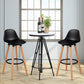 Costway 2 Pieces Black Mid Century Barstool 28.5 Inches Dining Pub Chair