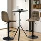 Costway 2 Pieces Brown Adjustable Bar Stools Swivel Counter Height Linen Chairs