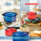 Costway 2 Pieces Ceramic Cookware Set with Lid and Insulated Handle