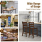 Costway 2 Pieces Counter Height Chairs with Fabric Seat and Rubber Wood Legs
