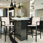 Costway 2 Pieces Counter Height Stool Chair Steel Frame Dining Bar Chair