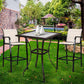 Costway 2 Pieces Counter Height Stool Chair Steel Frame Dining Bar Chair