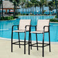 Costway 2 Pieces Counter Height Stool Chair Steel Frame Dining Bar Chair