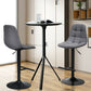 Costway 2 Pieces Gray Adjustable Bar Stools Swivel Counter Height Linen Chairs
