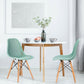 Costway 2 Pieces Green Modern Plastic Hollow Chair Set with Wood Leg