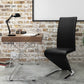 Costway 2 Pieces High Back W/U - Shaped PU Leather Dining Chairs