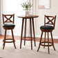 Costway 2 Pieces Large Classic Counter Height Swivel Bar Stool Set with X-shaped Open Back
