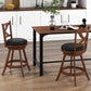 Costway 2 Pieces Medium Classic Counter Height Swivel Bar Stool Set with X-shaped Open Back