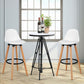 Costway 2 Pieces White Mid Century Barstool 28.5 Inches Dining Pub Chair