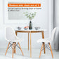 Costway 2 Pieces White Modern Plastic Hollow Chair Set with Wood Leg