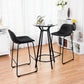 Costway 2-Set PU Leather Pub Barstools Side Chairs with Backrest