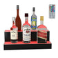 Costway 2 Step LED Lighted Liquor Bottle Display Shelf
