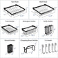 Costway 2 Tier Adjustable Over Sink Dish Drying Rack with 8 Hooks