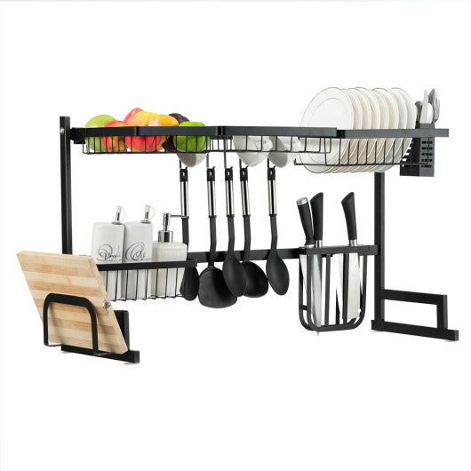 Costway 2 Tier Stainless Steel Over Sink Dish Drainer