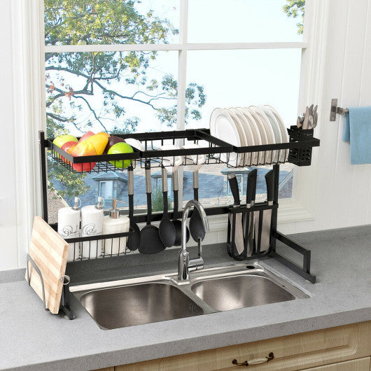Costway 2 Tier Stainless Steel Over Sink Dish Drainer