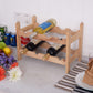 Costway 2 Tier Storage 8 Bottle Wood Wine Rack