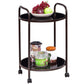 Costway 2-Tier Utility Round Rolling Kitchen Trolley