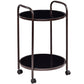 Costway 2-Tier Utility Round Rolling Kitchen Trolley