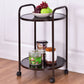 Costway 2-Tier Utility Round Rolling Kitchen Trolley