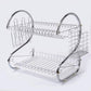 Costway 2 Tiers Kitchen Dish Cup Drying Rack Drainer Dryer Tray Cutlery Holder Organizer