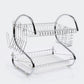 Costway 2 Tiers Kitchen Dish Cup Drying Rack Drainer Dryer Tray Cutlery Holder Organizer