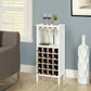 Costway 20 Bottles White Wood Storage Glass Holder Cabinet Wine Rack