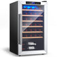 Costway 20" Silver Wine Refrigerator for 33 Bottles and Tempered Glass Door