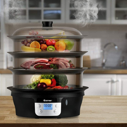 Costway 20 qt Electric Food Steamer Digital Vegetable Pot Cooker