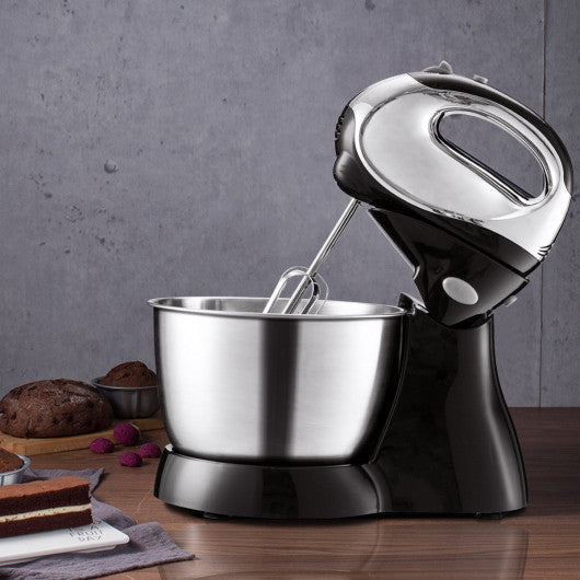 Costway 200 W 5-speed Stand Mixer with Dough Hooks Beaters