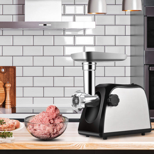 Costway 2000W Stainless Steel Electric Meat Grinder Sausage Stuffer Maker